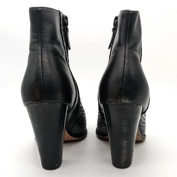 Cole Haan Grand.os Snakeskin Leather Boots Black Women's Size 6. - Picture 4 of 10